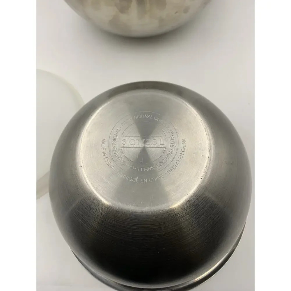 Set of 8 Stainless Steel professional grade Prep Bowls with Lids,